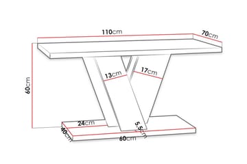 Denogal Sofabord 70 cm - Grå - Møbler - Bord - Sofabord