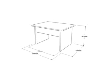 Desgrar Sofabord 80 cm - Brun/Betonggrå/Antrasitt - Møbler - Bord - Sofabord