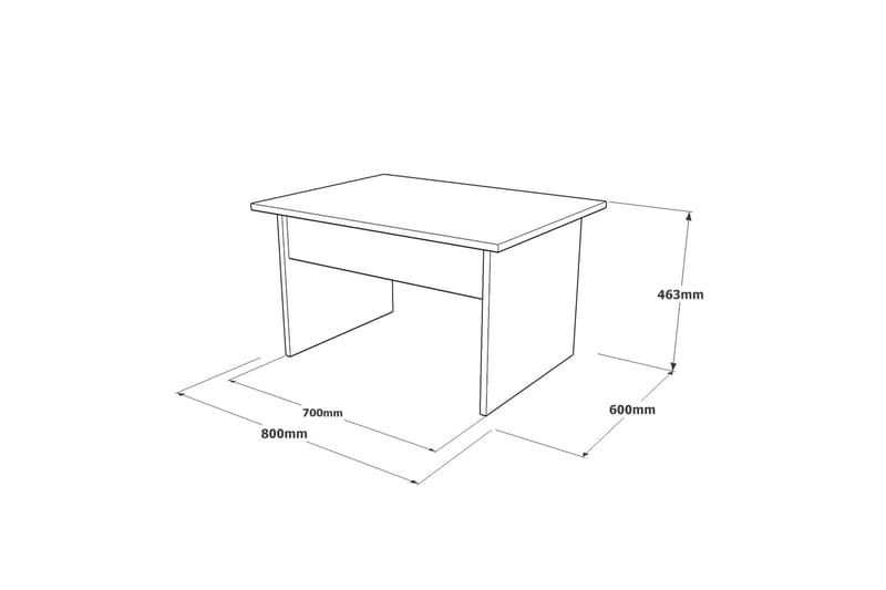 Desgrar Sofabord 80 cm - Brun/Betonggrå/Antrasitt - Møbler - Bord - Sofabord