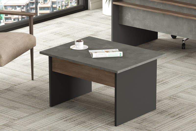 Desgrar Sofabord 80 cm - Brun/Betonggrå/Antrasitt - Møbler - Bord - Sofabord