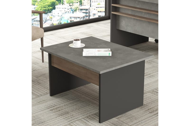 Desgrar Sofabord 80 cm - Brun/Betonggrå/Antrasitt - Møbler - Bord - Sofabord