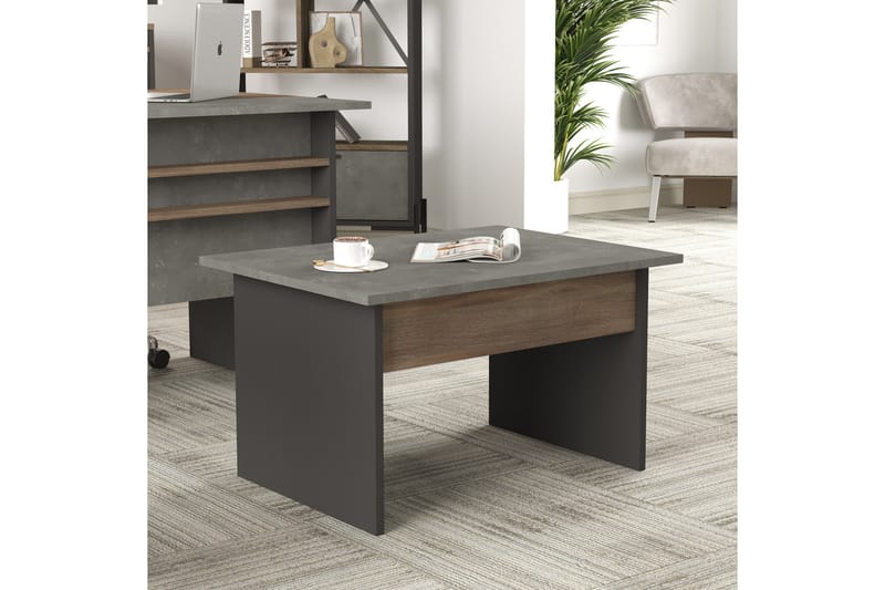 Desgrar Sofabord 80 cm - Brun/Betonggrå/Antrasitt - Møbler - Bord - Sofabord