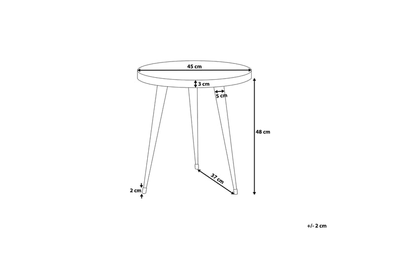 Detah Sofabord 45 cm - Tre / Natur - Møbler - Bord - Sofabord