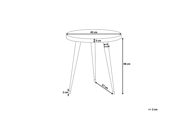 Detah Sofabord 45 cm - Tre / Natur - Møbler - Bord - Sofabord
