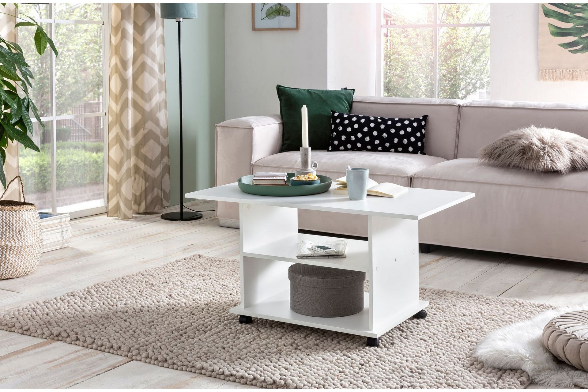 Dewand Sofabord 95 cm - Hvit - Møbler - Bord - Sofabord