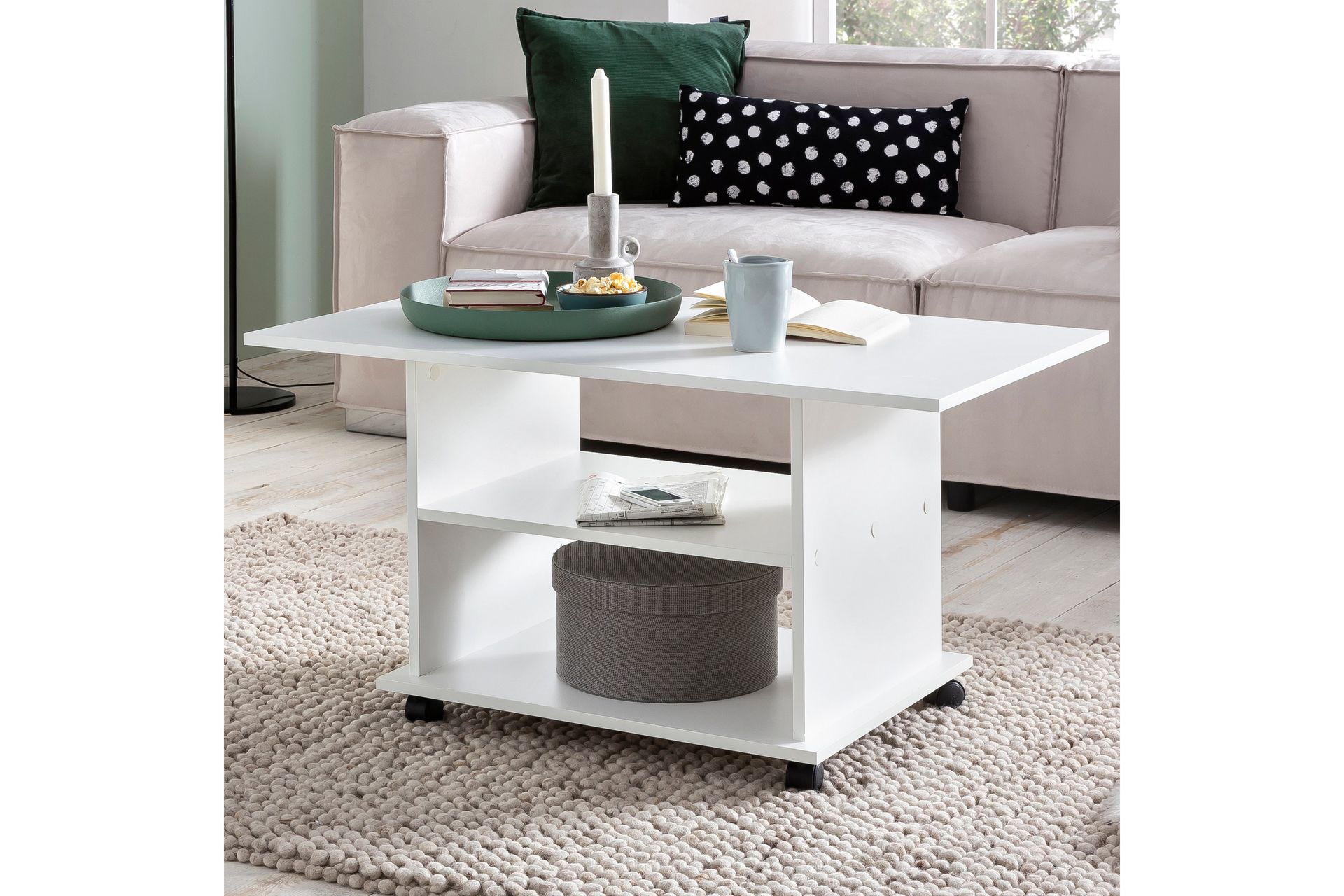 Dewand Sofabord 95 cm - Hvit - Møbler - Bord - Sofabord