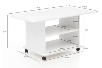Dewand Sofabord 95 cm - Hvit - Møbler - Bord - Sofabord