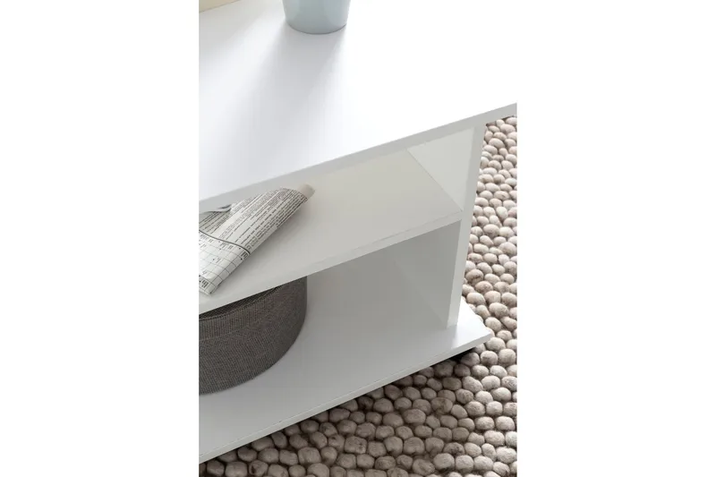 Dewand Sofabord 95 cm - Hvit - Møbler - Bord - Sofabord - Sofabord med hjul