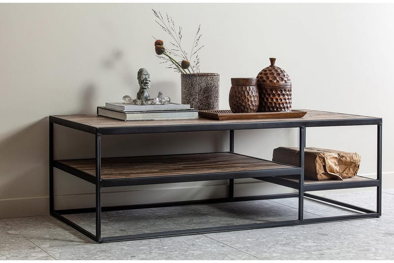 Difranco Sofabord 120 cm - Teak/Svart Jern - Møbler - Bord - Sofabord