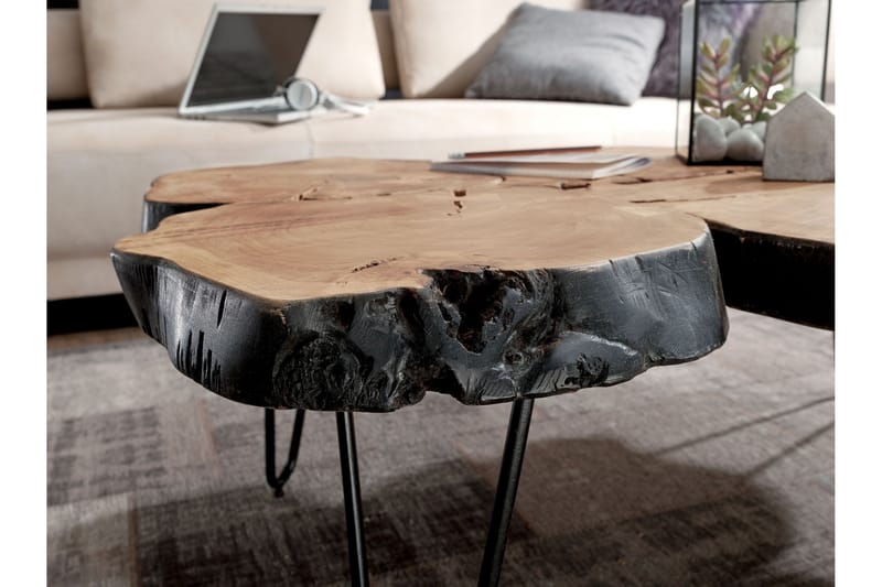 Diglake Sofabord 115 cm - Akacia/Svart - Møbler - Bord - Sofabord