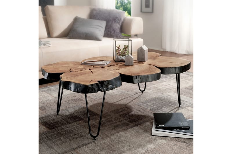 Diglake Sofabord 115 cm - Akacia/Svart - Møbler - Bord - Sofabord