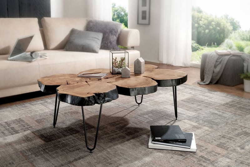 Diglake Sofabord 115 cm - Akacia/Svart - Møbler - Bord - Sofabord