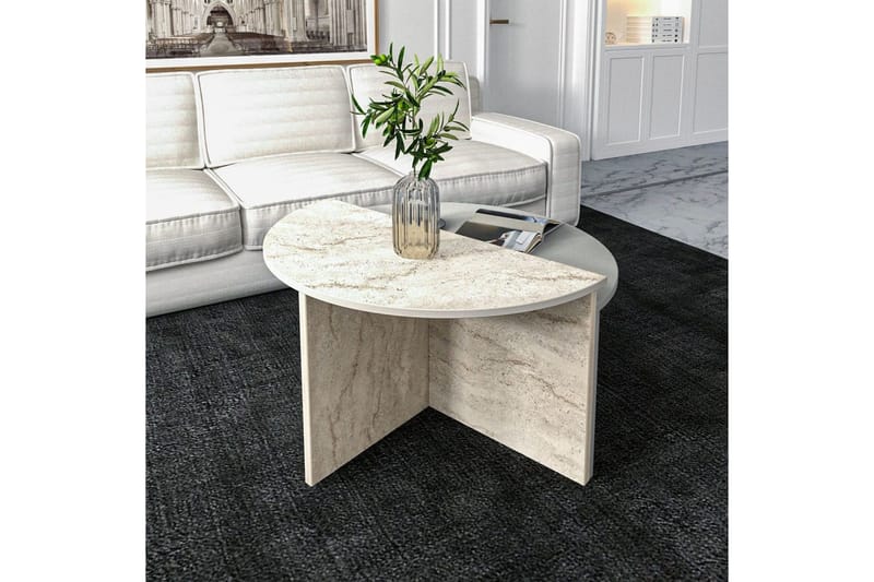 Sofabord Dolcer Grå / Travertin - Grå / Travertin - Møbler - Bord - Sofabord