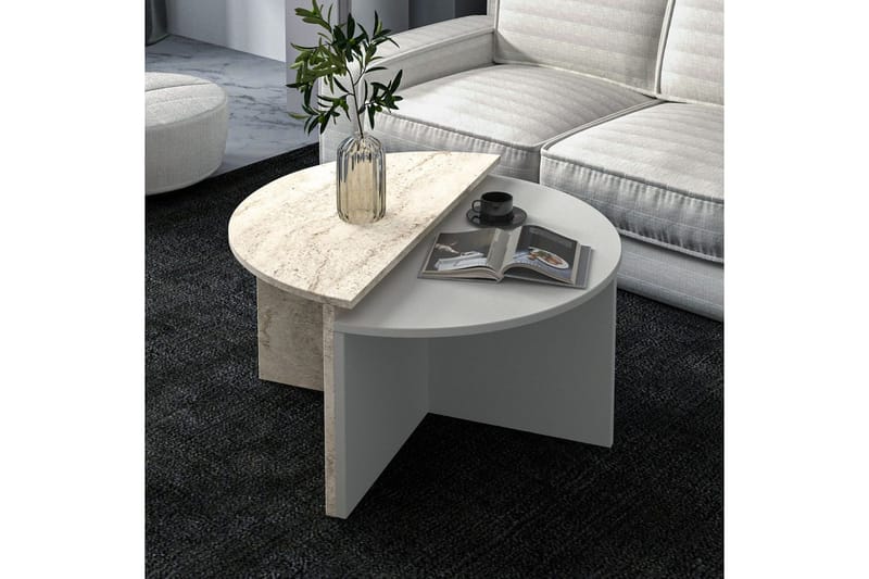 Sofabord Dolcer Grå / Travertin - Grå / Travertin - Møbler - Bord - Sofabord
