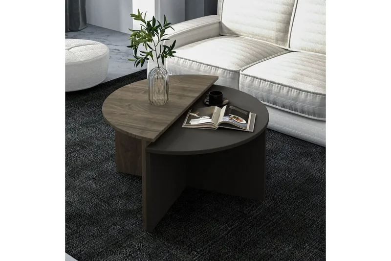 Sofabord Dolcer Valnøtt / Antrasitt - Valnøtt / Antrasitt - Møbler - Bord - Sofabord