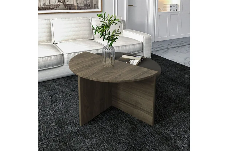 Sofabord Dolcer Valnøtt / Antrasitt - Valnøtt / Antrasitt - Møbler - Bord - Sofabord