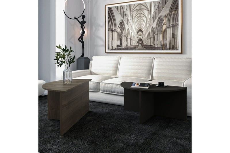 Sofabord Dolcer Valnøtt / Antrasitt - Valnøtt / Antrasitt - Møbler - Bord - Sofabord