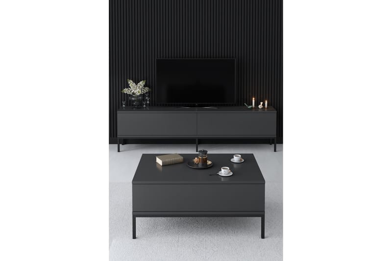 Dorlord Sofabord 90 cm - Grå/Svart - Møbler - Bord - Sofabord