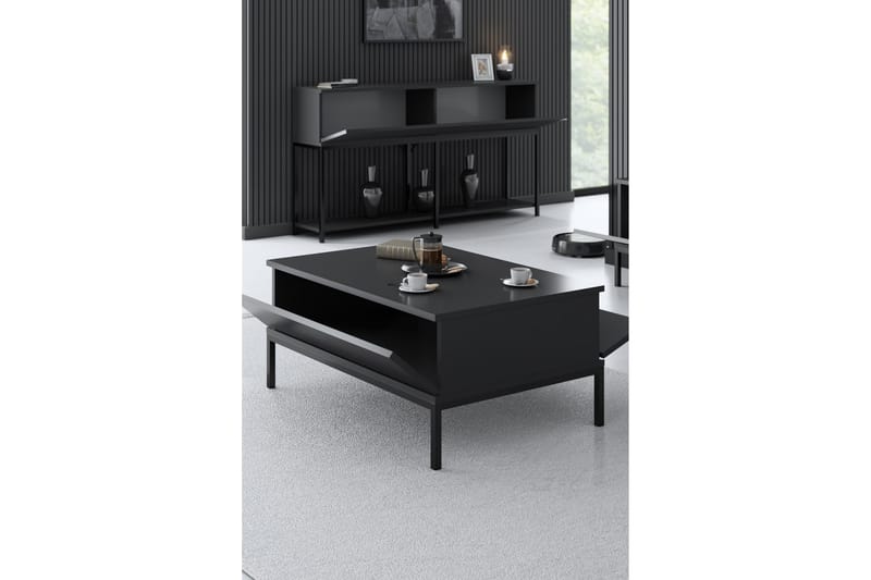 Dorlord Sofabord 90 cm - Grå/Svart - Møbler - Bord - Sofabord