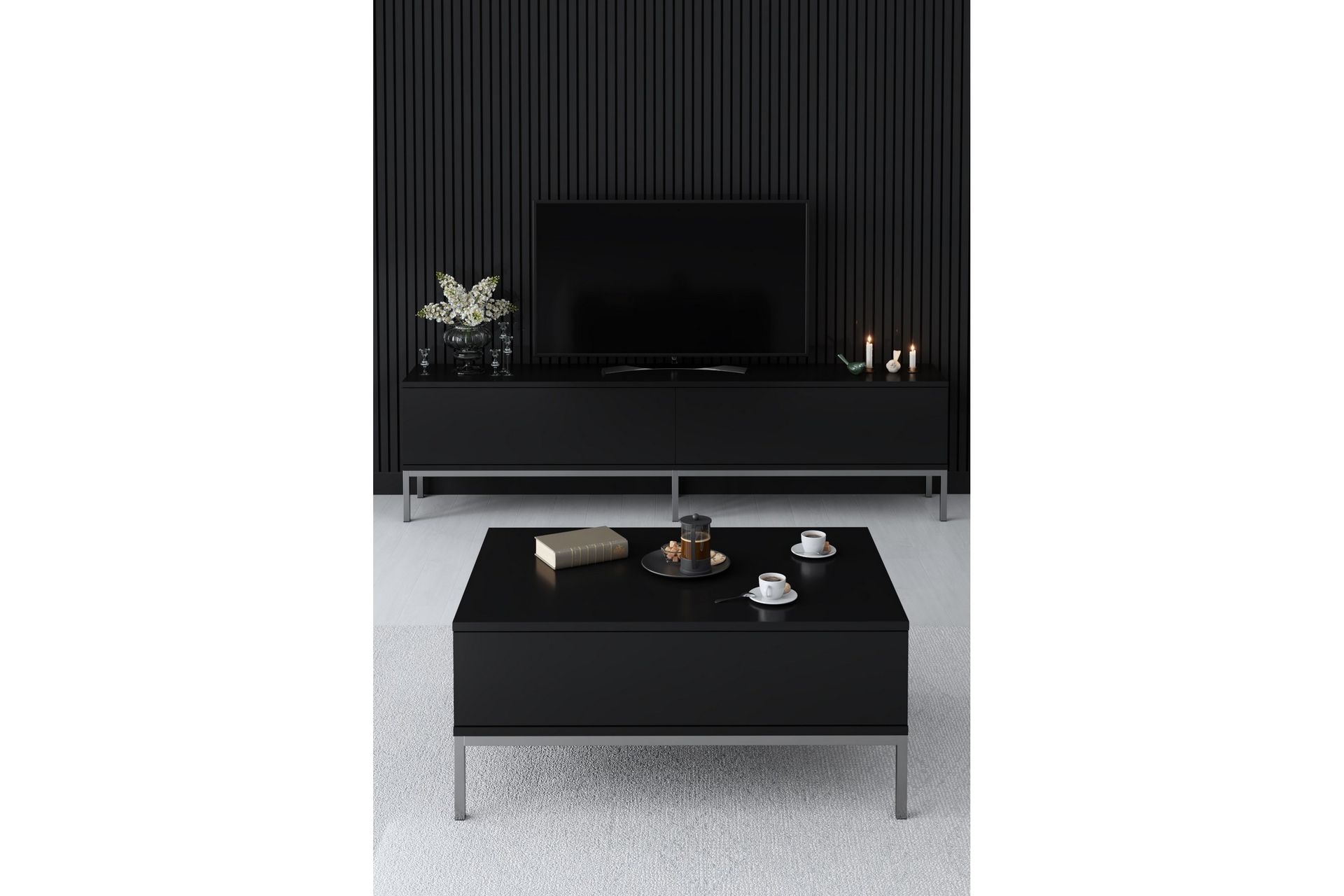 Dorlord Sofabord 90 cm - Svart/Grå - Møbler - Bord - Sofabord
