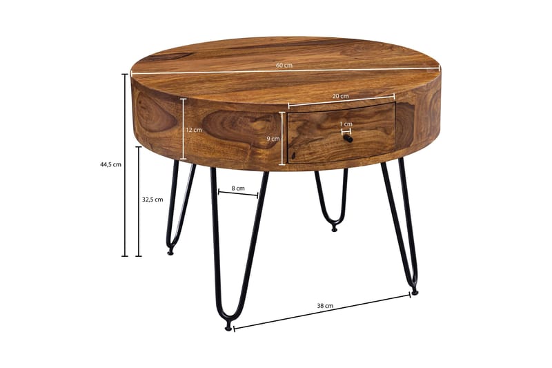 Dulian Sofabord 60 cm - Brun - Møbler - Bord - Sofabord