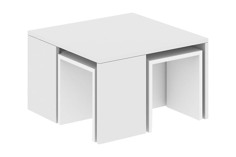 Elegancia Settbord 60 cm 4 Bord - Hvit - Møbler - Bord - Sofabord