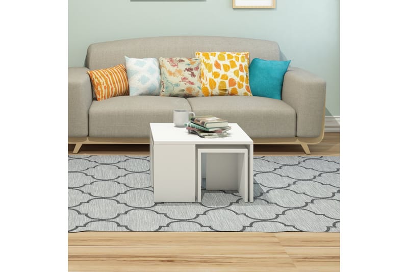 Elegancia Settbord 60 cm 4 Bord - Hvit - Møbler - Bord - Sofabord