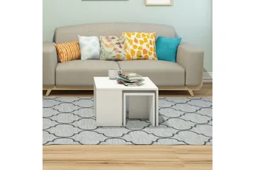 Elegancia Settbord 60 cm 4 Bord - Hvit - Møbler - Bord - Sofabord