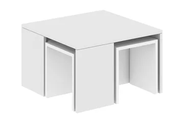 Elegancia Settbord 60 cm 4 Bord - Hvit - Møbler - Bord - Sofabord