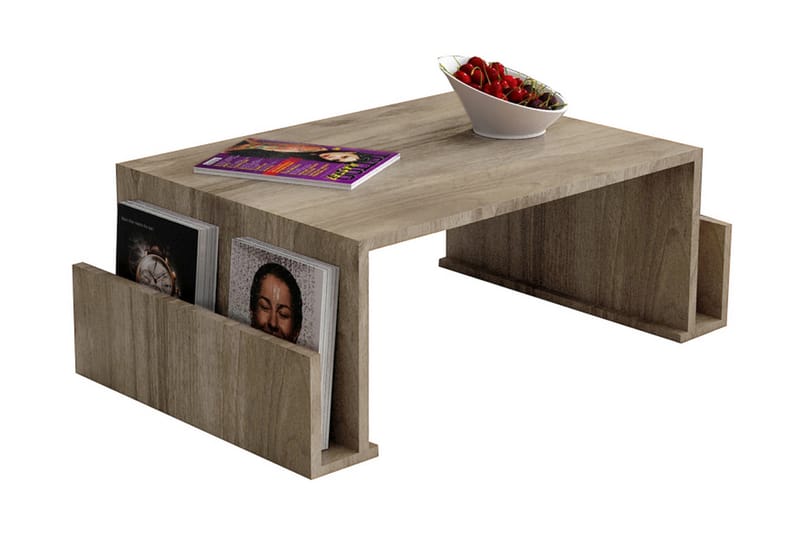 Elegancia Sofabord 95 cm med TidningsOppbevaring - Valnøttsbrun - Møbler - Bord - Sofabord