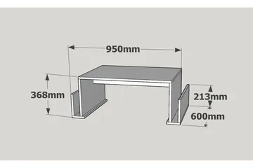 Elegancia Sofabord 95 cm med TidningsOppbevaring - Valnøttsbrun - Møbler - Bord - Sofabord