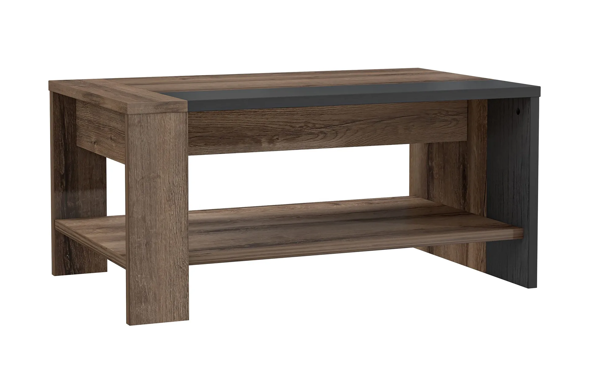 Elhovo Sofabord 90 cm - Brun/Svart