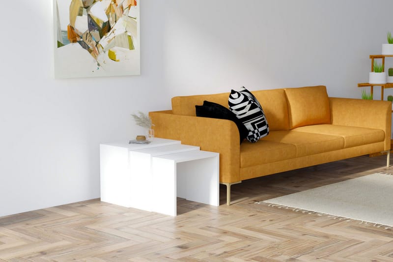 Ellinga Settbord 50x40x50 cm - Hvit - Møbler - Bord - Sofabord