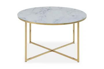 Epiffer Sofabord 80 cm - Hvit marmor - Møbler - Bord - Sofabord