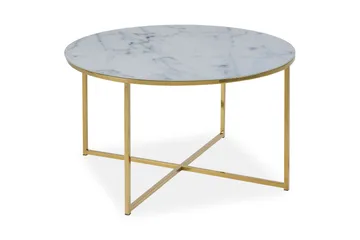 Epiffer Sofabord 80 cm - Hvit marmor - Møbler - Bord - Sofabord