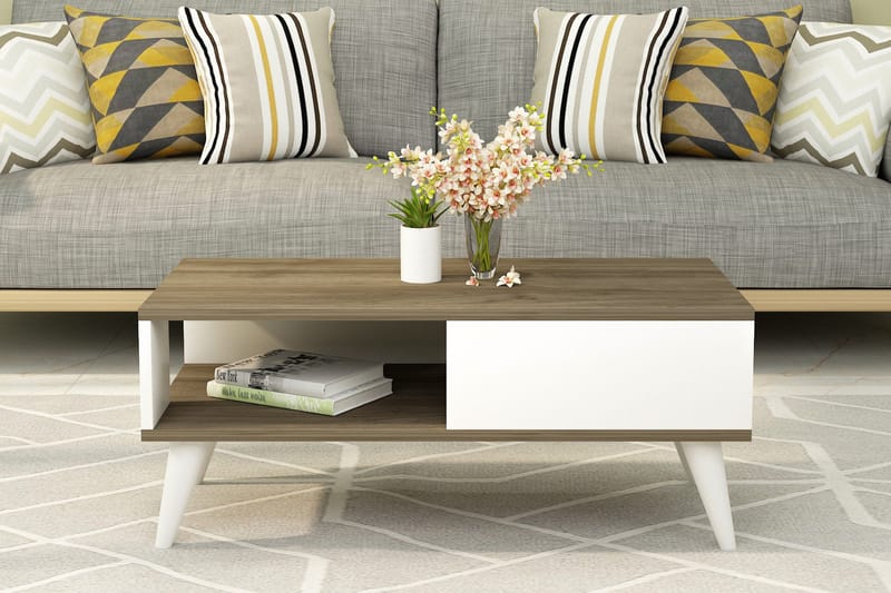 Ergene Sofabord 90x40x90 cm - Brun - Møbler - Bord - Sofabord