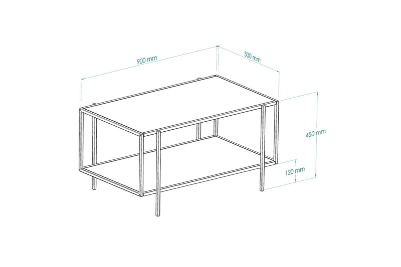 Espa Sofabord 90 cm - Glass - Sofabord