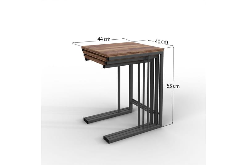 Essexa Settbord 44x55x44 cm - Svart - Møbler - Bord - Sofabord