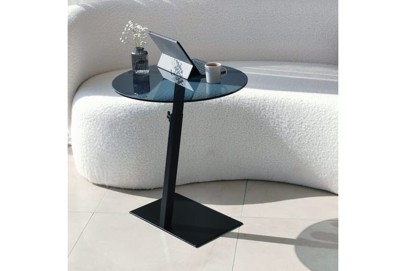 Essexa Sofabord 40x40x40 cm Rundt - Svart - Møbler - Bord - Sofabord