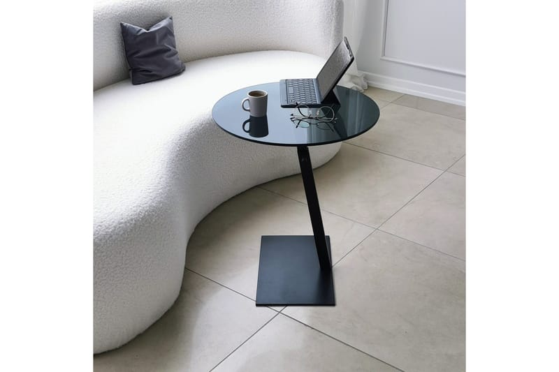 Essexa Sofabord 40x40x40 cm Rundt - Svart - Møbler - Bord - Sofabord