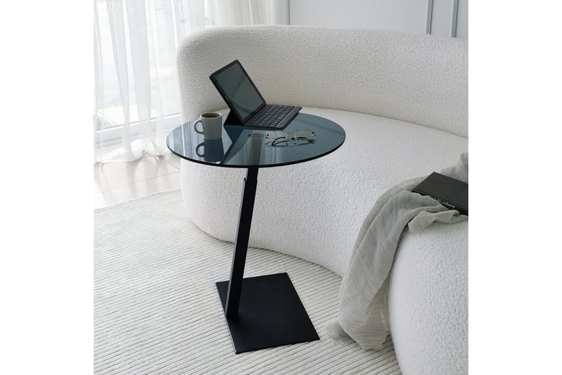 Essexa Sofabord 40x40x40 cm Rundt - Svart - Møbler - Bord - Sofabord