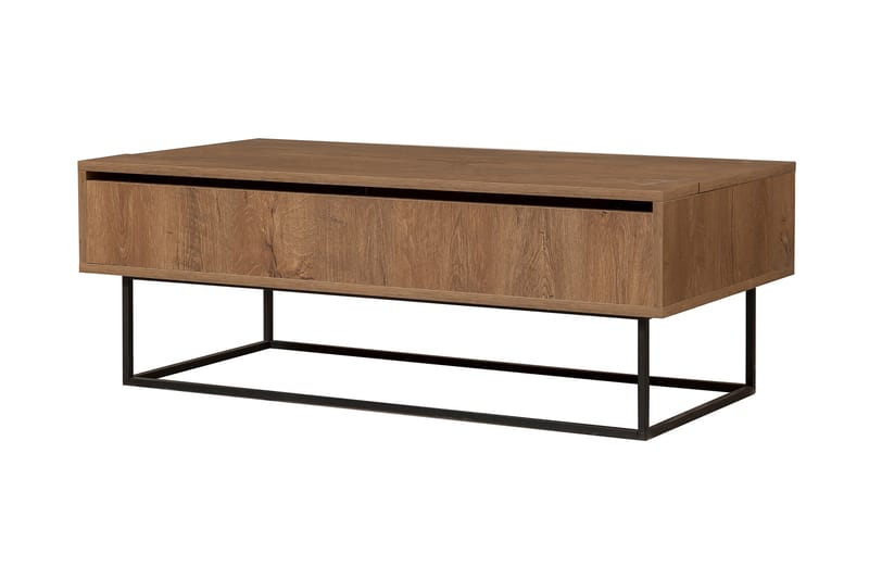 Estremoz Sofabord 120 cm med Oppbevaring Rum - Mørkebrun/Svart - Møbler - Bord - Sofabord