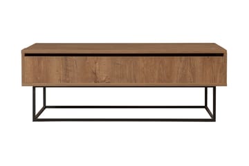 Estremoz Sofabord 120 cm med Oppbevaring Rum - Mørkebrun/Svart - Møbler - Bord - Sofabord