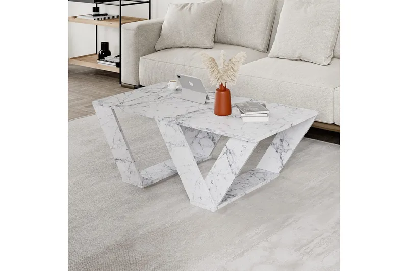 Sofabord Eviren Carrara Marmor - Carrara Marmor - Møbler - Bord - Sofabord