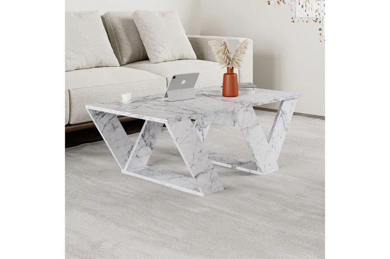 Sofabord Eviren Carrara Marmor - Carrara Marmor - Møbler - Bord - Sofabord