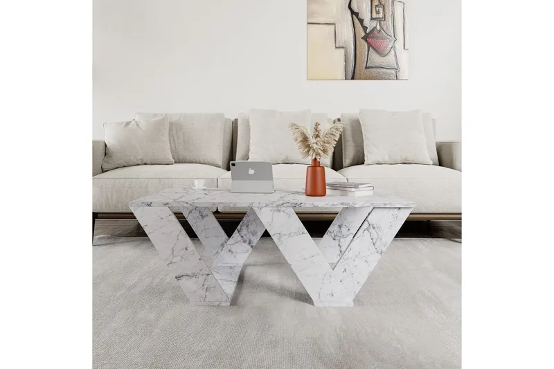 Sofabord Eviren Carrara Marmor - Carrara Marmor - Møbler - Bord - Sofabord