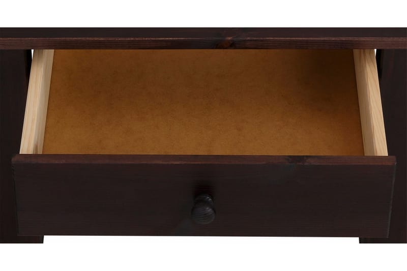 Evonne 60 cm Kvadratisk Salongbord med Skuffer i Furu - Mørkebrun - Møbler - Bord - Sofabord