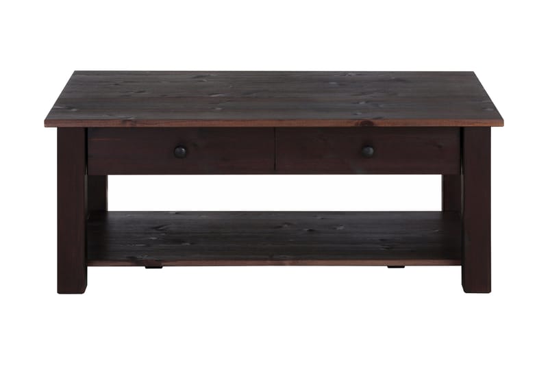 Evonne Sofabord 100 cm med Oppbevaring 2 Skuffer + Hylle - Svart - Møbler - Bord - Sofabord