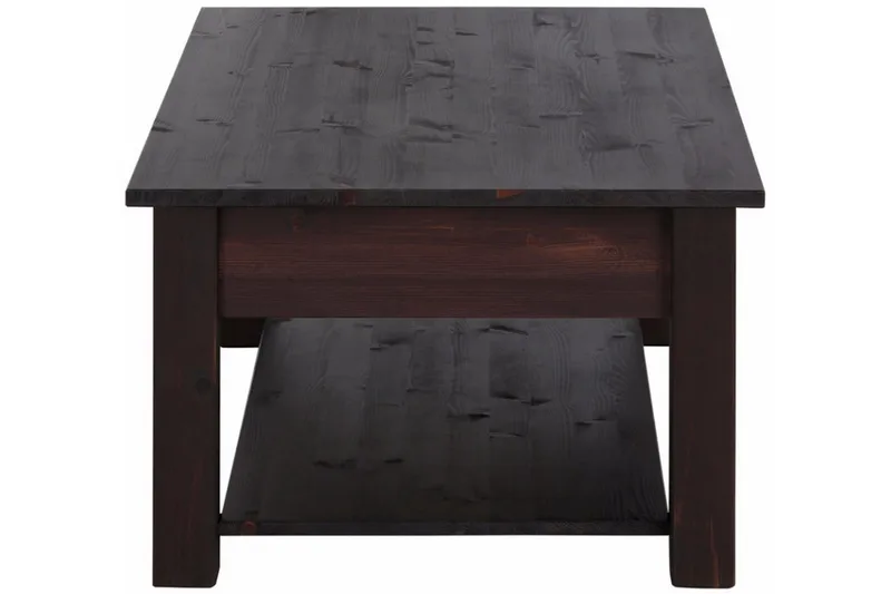 Evonne Sofabord 100 cm med Oppbevaring 2 Skuffer + Hylle - Svart - Møbler - Bord - Sofabord