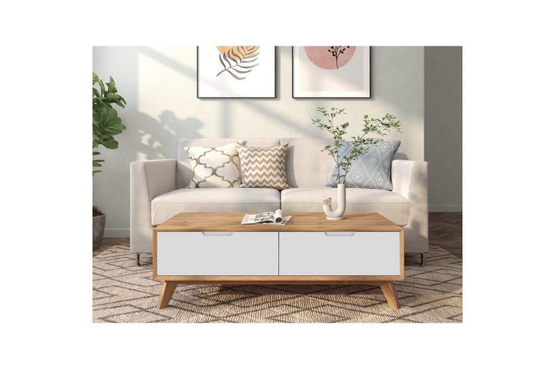 Sofabord Ezra Wotan eik/hvit - Wotan eik/hvit - Møbler - Bord - Sofabord